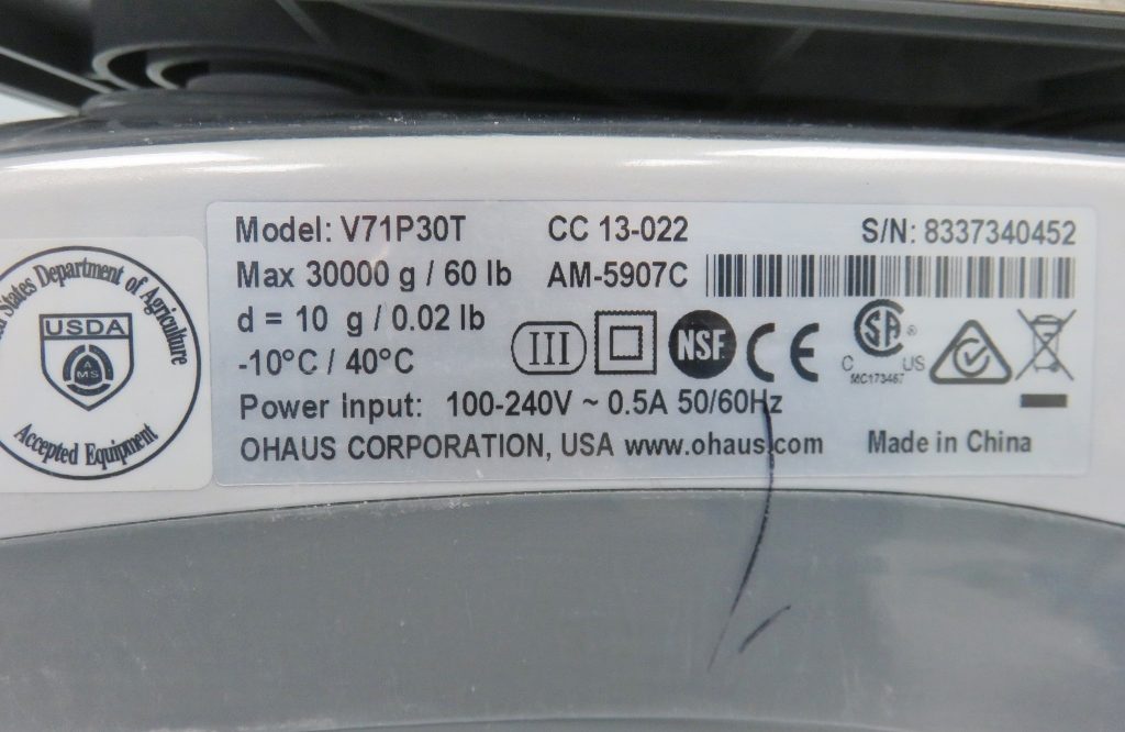 Ohaus HD-4878-LX Bench Scales