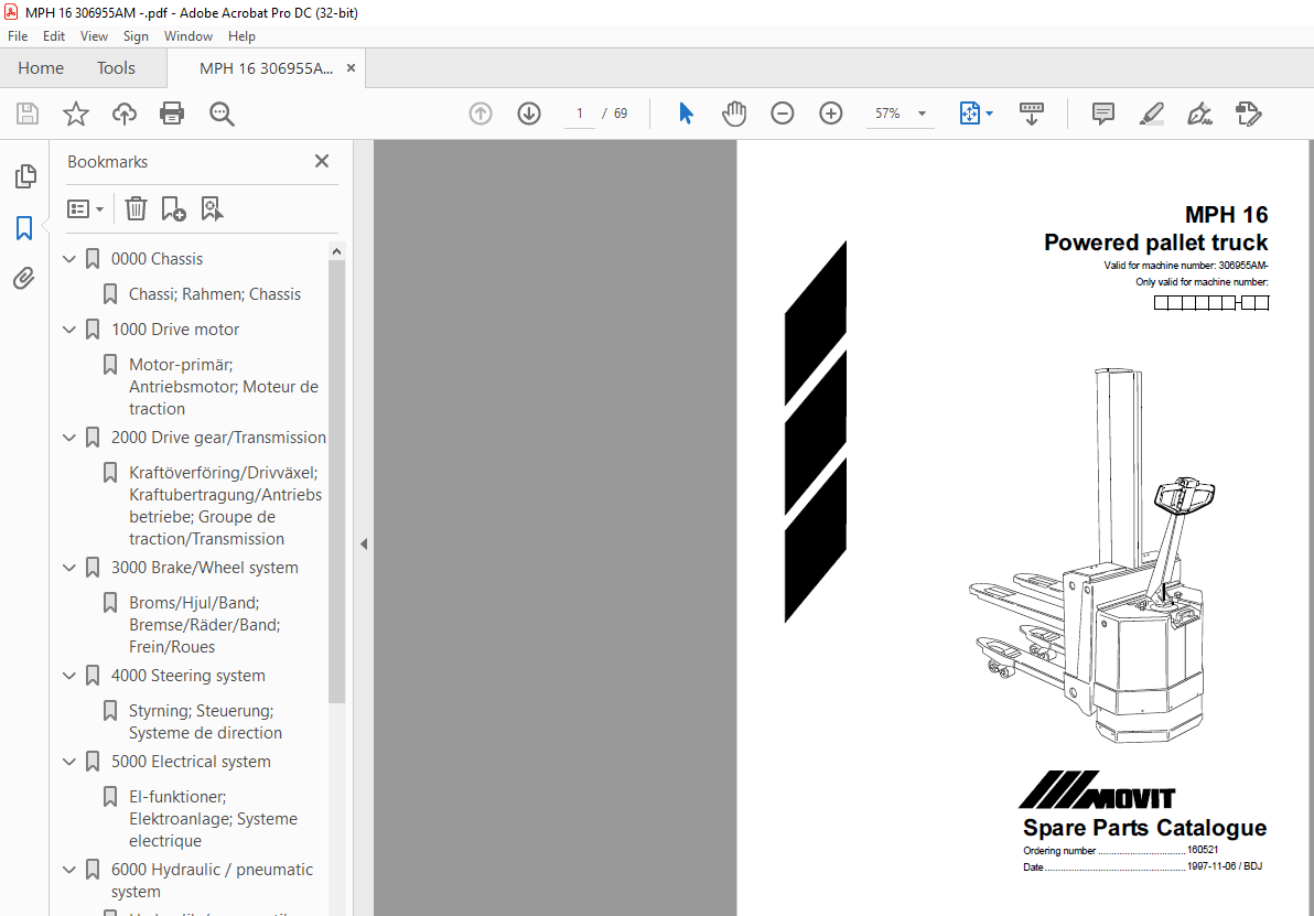 BT Lift Truck DX-7406X Hand Trucks