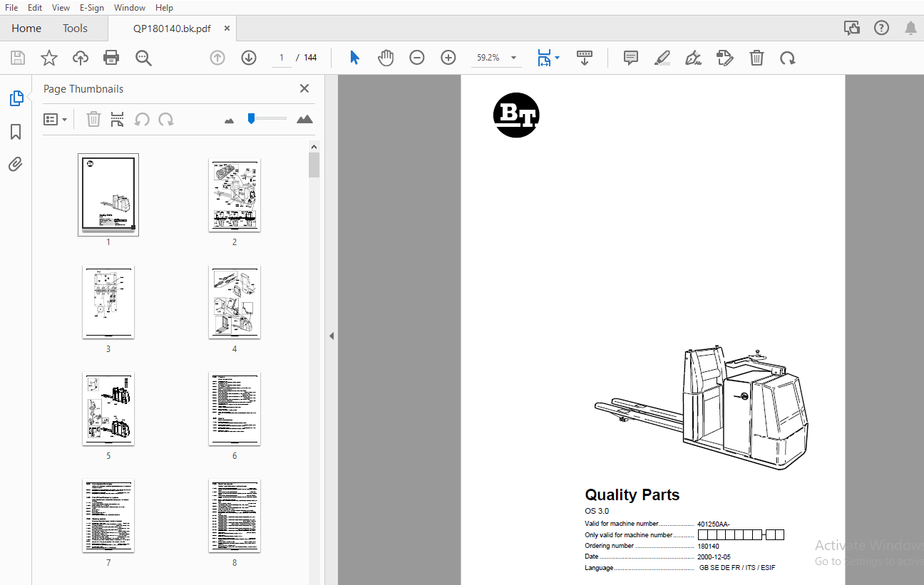 BT Lift Truck Max-9235A Hoists